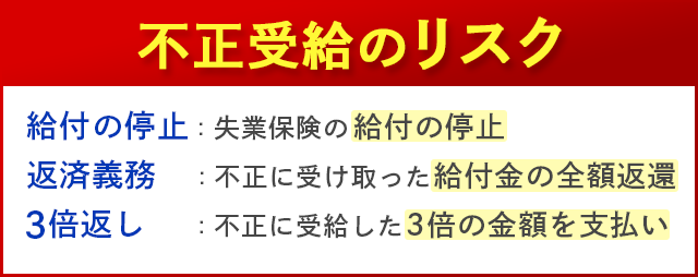 不正受給のリスク