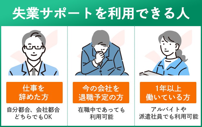 失業サポートを利用できる人